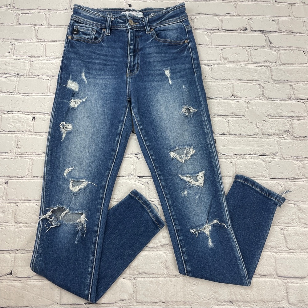 KanCan Womens Distressed Skinny Jeans Size 26 High Rise